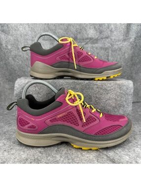 Ecco Biom Ultra Quest Cross Trainer Shoes Fuchsia Gray Yellow Women Size 38 038